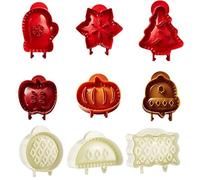 Holiday Mini Pie Mold,Hand Pie Press Molds Maker for Baking,Party Food Apple Pie Mold, Party Potluck Hand Pies Molds, Pumpkin Cookie Cutters, for Festivals and Parties (A+B+C)