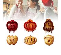 Holiday Mini Pie Molds for Baking,Hand Pie Press Mold Maker for Bakings,Party Potluck Hand,Apple Pumpkin and Acorn Shapes Mini Pocket Pies Maker for Christmas Baking Party Potluck (3, A)