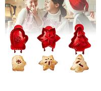 Holiday Mini Pie Molds for Baking,Hand Pie Press Mold Maker for Bakings,Party Potluck Hand,Apple Pumpkin and Acorn Shapes Mini Pocket Pies Maker for Christmas Baking Party Potluck (3, B)
