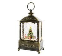 Holiday Musical Globe Lantern - Santa Snowman Rotating Glitter, Illuminated Winter Decor Piece, Festive Melody | Charming Accent Display For Living Farmhouse Dorm Shelf Garden