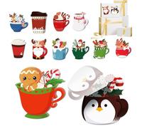 Holiday Notepads | Snowman Teacup Desk Accessories - Christmas Offices Decorations,for Preschool Classroom Reward Party Craft Creation Decorating Birthday New Year