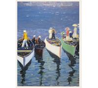 Holiday on the Hudson Notebook: George Luks (c. 1912) | American Realism Waterfront Art Journal | 100 Lined Pages