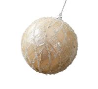Holiday Ornament Ball Foam 10 Cm for Christmas Tree Display, Loop Ready Textured Finish for Indoor Seasonal Rooms Holiday Ornament Ball Tree Bauble Decorative Christmas Sphere Festive Home Accent Loop