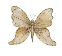 Holiday ornament for Christmas tree and tabletop decor, designed to bring an elegant and festive accent to your seasonal setup (Gold)