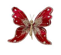 Holiday ornament for Christmas tree and tabletop decor, designed to bring an elegant and festive accent to your seasonal setup (Red)