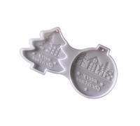 Holiday Ornament Silicone Round Heart Shape Crafting Supplies for Soap Baking Projects Christmas Baking