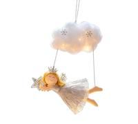 Holiday Ornament Soft Textile Cloud Accent with Attached Loop for Christmas Tree Corner Shelf Seasonal Decor Piece Cloud Tree Pendant Plush Ornament Festive Decoration Winter Home Accent Branch Mantel