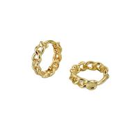 Holiday Party Costume Gold Twisted Hoop Earrings Brass Earrings Women Smooth Personality Chain Ear Ring Ear Buckle Women Copper Fried Dough Large Heart Hoop (Gold, One Size)