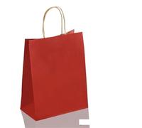 Holiday Party Gift Bag With Handle Jewelry Shopping Valentine's Day Marriage Colored Paper(Red,15x21cmx30PCS)