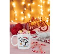 Holiday Penguin Soccer Ceramic Coffee Mug, Christmas Theme Hot Beverage Cup with Festive Design, White Porcelain, Perfect for Hot Chocolate and Marshmallows