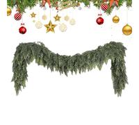 Holiday Pine Garland - Lifelike Artificial Cedar Branches, Weather Resistant Faux Greenery, Seasonal Hanging Ornament | Garden Wall Design, Entryway Styling, Christmas Window Frame Setup, Exquisite Pr