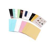 Holiday Pleasure Greeting Card Yuletide Greeting Card Unique Christmas Card with Colorful Envelopes and Wishes