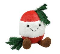 Holiday Plush Toy Set - Cute Christmas Soft Animal Dolls, Festive Collectible Figures with Bell Accessory Charm | Adorable for Home Desk Bedroom Sofa Boys Girls Kids Friends Enthusiasts
