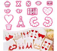 Holiday Polymer Clay Cutters, Mini Stud Earring Cutters (Valentine earrings cutters)