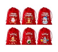 Holiday Present Pouches - Printed Snowman Sack Collection, Decorative Yuletide Wrapping Containers, Cloth Celebration Giveaway Bundles | Family Home Parties Weddings Stocking Stuffer Use