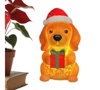 Holiday Pup Lamp - LED Ambient Light for Seasonal Decoration, Rechargeable Night Glow with Gentle Illumination & Adorable Dogs Silhouette for Desk, Bedside, Entryway and Family Gathering Area