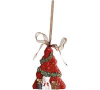 Holiday Resin Ornaments Set Featuring Vintage Christmas Tree Designs to Enhance Seasonal Decor (J)