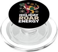 Holiday Roar Energy Retro Dino Vibes PopSockets PopGrip for MagSafe