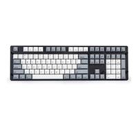 Holiday Sale Qisan PBT Keycaps 108 Key Cherry Profile Keycap Set Dye-subbed for 61/87/104/108 MX Switches Mechanical Gaming Keyboard (Grey White Combo)