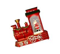Holiday Santa Train Lighted Decoration Christmas Train Set for Festival Tabletop Window Display and Family Activities Multicolored LED Santa Toy