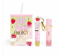 Holiday Scented Lip Gloss Gift Set - 3-Piece Glossy Lip Care Collection with Pouch - Christmas Edition (Cherry Pie)