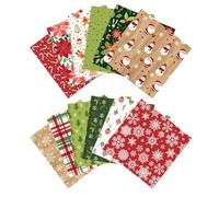 Holiday Scrapbook Paper - Christmas Cardstock Paper, 6inch Vintage Scrapbooking Paper | Creative Christmas Paper, Decorative Pattern Paper, Christmas Scrapbook Paper for Craft, Journal, Card-Making