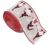 Holiday Season Christmas Ribbon Bow Knot 200x6 3cm Fabric Ribbon for Wrapping Boxes and Adding Festive Cheer to Decorations (A)