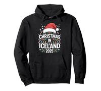 Holiday Season, Fun Santa Hat, Christmas in Iceland 2025 Pullover Hoodie