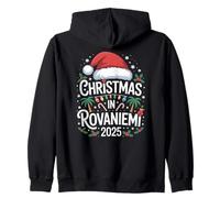 Holiday Season, Fun Santa Hat, Christmas in Rovaniemi 2025 Zip Hoodie