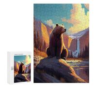 Holiday-Season Gift: Into The Wild Bear King, 300 PCS, Decorative Jigsaw for Grown-Ups, with A Decorative Finished Picture