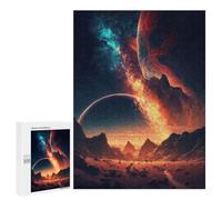 Holiday-Season Gift: Planetary Convergence in Space -1, 500 PCS, Decorative Jigsaw for Grown-Ups, with A Decorative Finished Picture