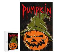Holiday-Season Gift: Pumpkin Terror, 1000 PCS, Decorative Jigsaw for Grown-Ups, with A Decorative Finished Picture
