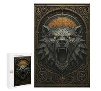 Holiday-Season Gift: Roaring Bear - Gothic Guardian Beast Poster, 1000 PCS, Decorative Jigsaw for Grown-Ups, with A Decorative Finished Picture