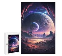 Holiday-Season Gift: Stellar Space Landscape, 1000 PCS, Displayable Picture Puzzle - for A Rewarding Weekend Challenge