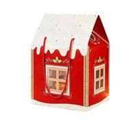 Holiday Season Paper House Decoration Easy Fold Designs Gift Box Solution Cookie Candy Packaging Supplies Paper Holiday Decoration Gift Box