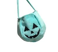 Holiday Season Velvets Candy Bag Oversized Pumpkin Design Seasonal Party Essential Party Accessory for Candy Collection Gatherings Velvets Trick Or Treats Bag