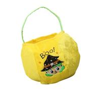Holiday Season Velvets Candy Bag Oversized Pumpkin Design Seasonal Party Essential Party Accessory for Candy Collection Gatherings Halloween Pumpkin Bag