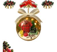 Holiday Sewing Ornament, Water Globe Snowman Xmas Tree, UIndoor,Holiday,Party Gift Decorations Sewer Gift, Sewings Lovers Gift for Quilter(Red)