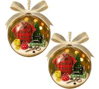 Holiday Sewing Snow Ball Ornament,Vintage Sewing Machine Christmas Tree Decoration,Fun Christmas Ball Decoration,Personalized Quilter Xmas Keepsake Gifts for S ewing Lovers