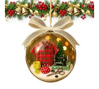 Holiday Sewing Snow Globe Ornament, Vintage Sewing Machine Christmas Tree Decoration, Warm Winter Home Decor, A Unique Gift for Sew Enthusiasts or Loved Ones. (B)