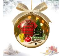 Holiday Sewing Snow Globe Ornament, Xmas sewing Ornament, Personalized Quilter Christmas Keepsake, Sewing Lovers, Snow Globe Christmas Ornament Gift (B)
