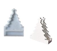 Holiday Silicone Resin Mold Featuring Christmas Tree Snowflake Artwork Customizable Festive Storage Container Craft Storage