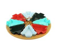 Holiday Snack Tray - Christmas Tree Divided Candy Bowl, 8 Compartment Appetizer Plate | Elegant Table Server for Nuts, Fruits, Cookies, Candy, Festive Dinner Party as the Centerpiece of the House