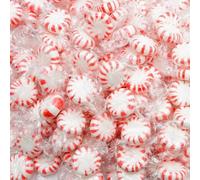 Holiday Special American Old Fashioned Peppermint Starlights Mints Hard Candy Discs Individually Wrapped Bulk 1 Lb's 75+ pcs (16-Oz)