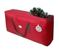 HOLIDAY SPIRIT Jumbo Christmas Tree Storage Bag in Red - Fits a 9Ft / 2.75M Tree - Premium, Heavy-Duty Oxford Fabric, Durable Reinforced Handles and Zipper - Waterproof, Protects Moisture and Dust