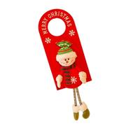 Holiday Spirits Door Handle Hanging Decors Festival Santa Door Knob Pendant Handle Decoration For Christmas Enthusiasts Homes Festival Atmosphere
