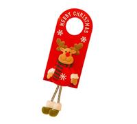 Holiday Spirits Door Handle Hanging Decors Festival Santa Door Knob Pendant Handle Decoration For Christmas Enthusiasts Homes Festival Atmosphere
