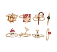 Holiday Spirits Reindeer Rings Accessory Enchanting Christmas Reindeer Rings Adornment For Stylish Festive Outfits Party Wearable Accessory