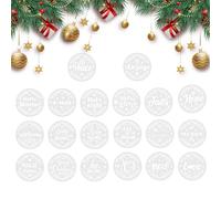 Holiday Stencils - Large Round Sturdy Template Flexible Layered Style, Quick Drawing System Artistic Pattern, Creative Christmas Craft Tool Winter Words Design | Set for Art Paper Canvas Projects