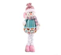 Holiday Stretch Snowman Figurine Ornament Designed for Seasonal Home and Office Display Bringing Cheerful For Festive to Various Spaces (snowman)